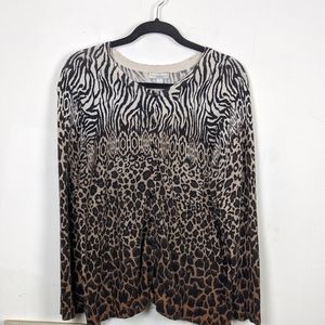 Charter Club Animal Print Cardigan